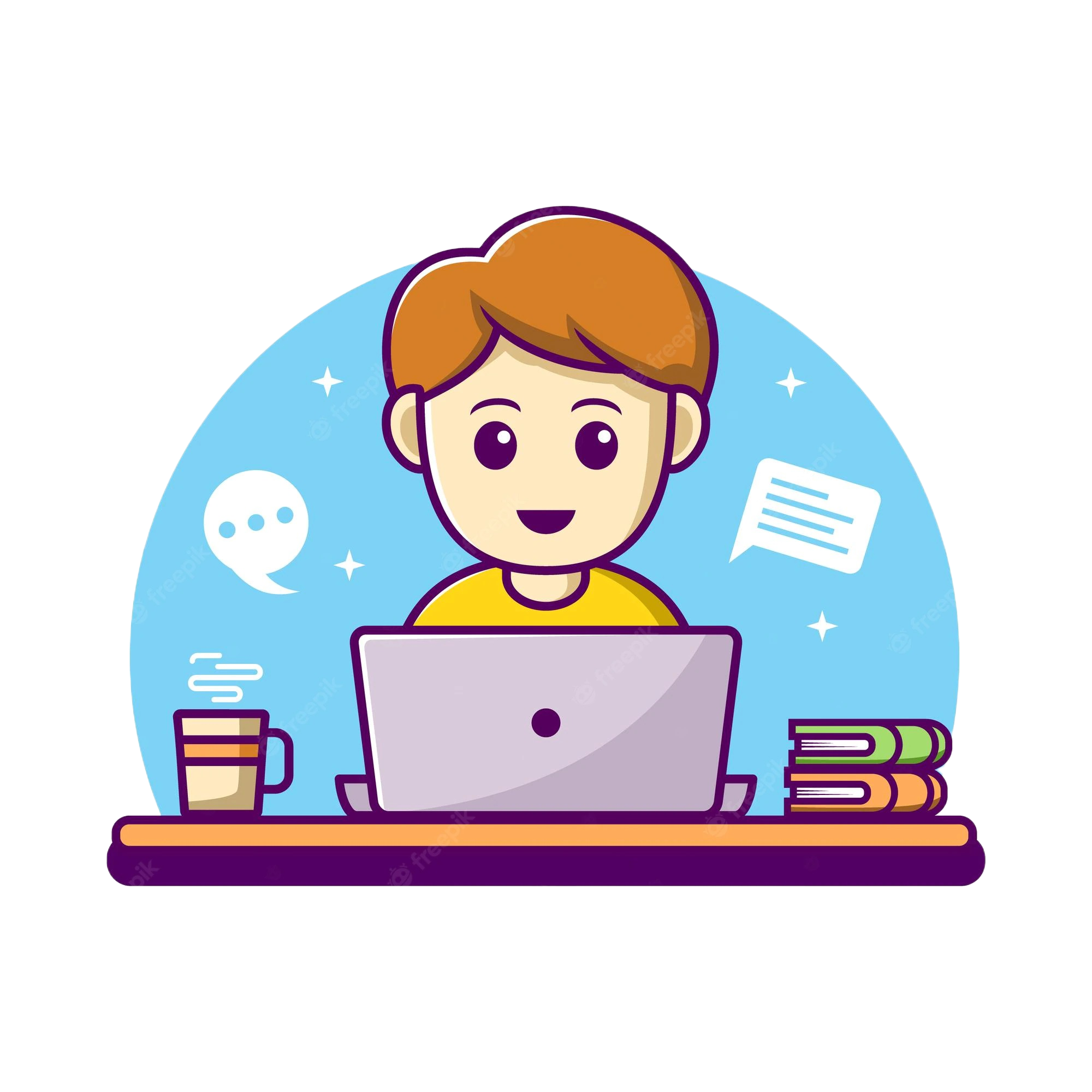 man working on laptop